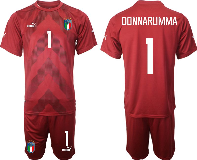 Men 2022 World Cup National Team Italy red goalkeeper #1 Soccer Jerseys